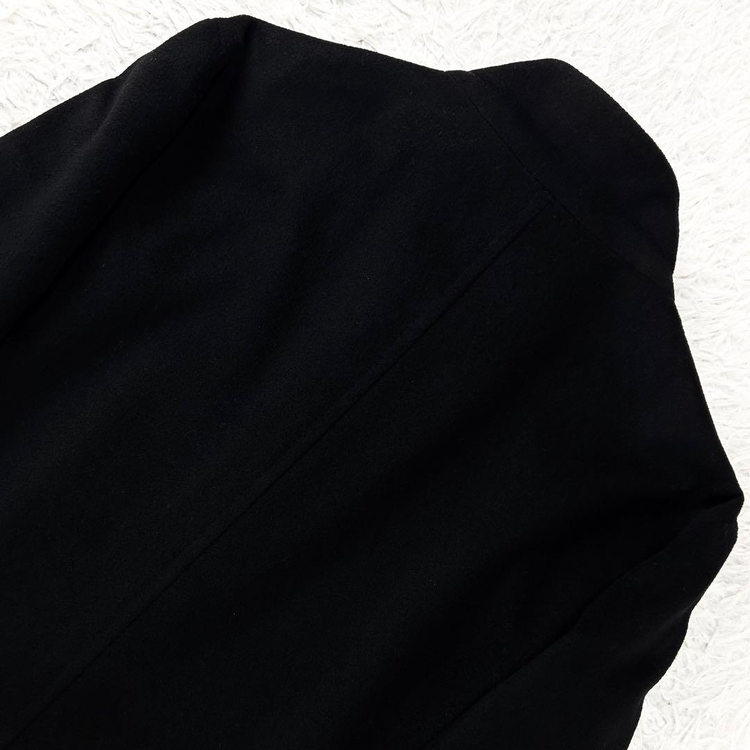 極美品 近年モデル カシミヤ混 光沢 アクアスキュータム スタンドカラーコート