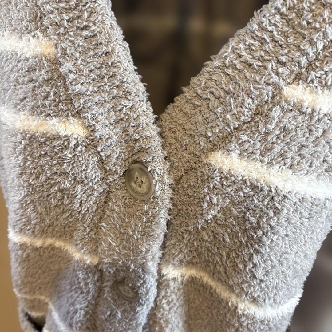 セール！新品未使用！ジェラートピケ　グレーとホワイトのストライプ3点セット