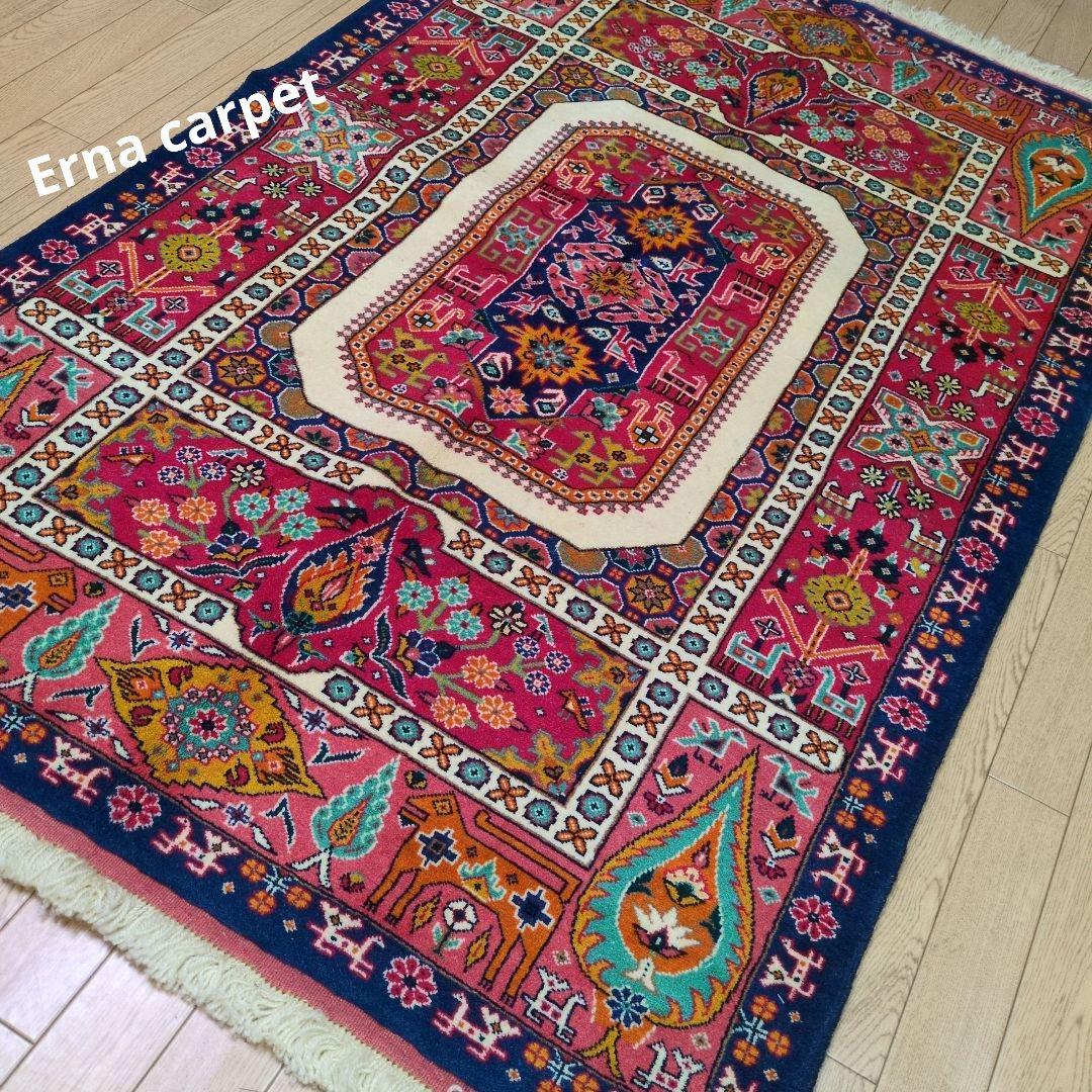 ペルシャ絨毯 ウール ケルマン 新品 170x108cm kerman