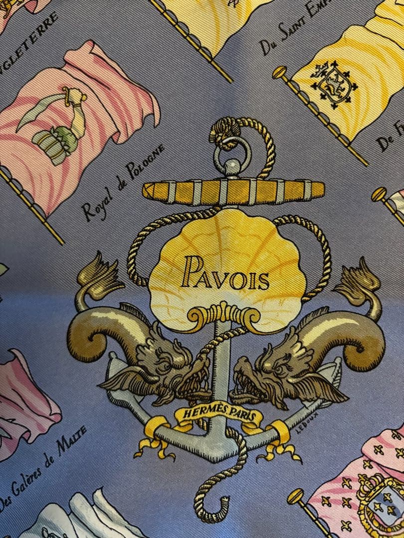 専用 カレ45 ブルーパープル エルメス スカーフハンカチ