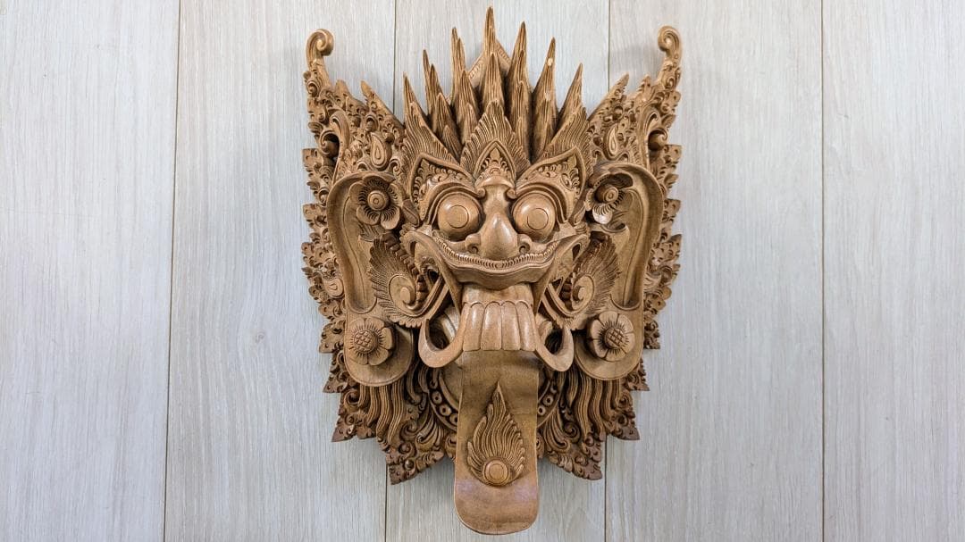 バリ島 木彫 仮面（Rangda / ランダ） 壁掛け