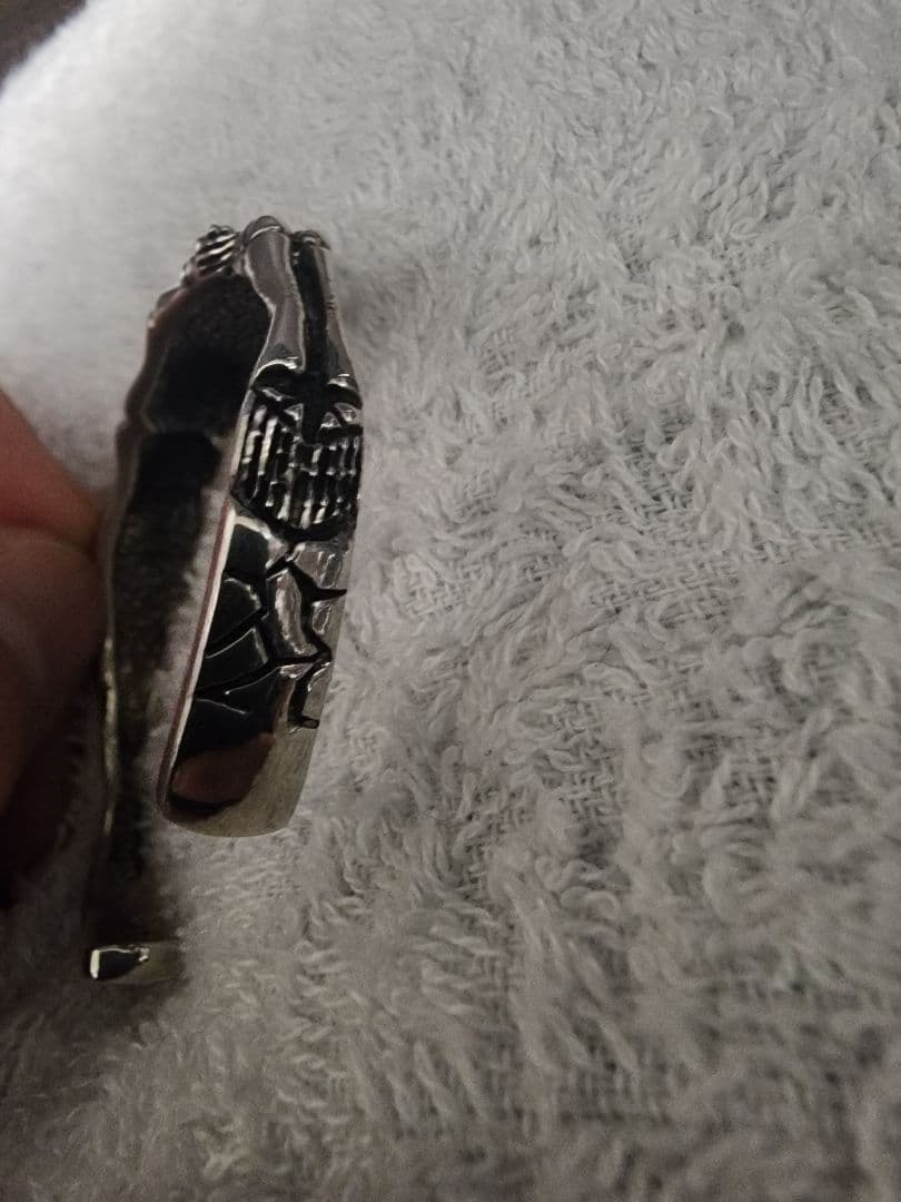 シルバー　Silver925　スカル　バングル　中古