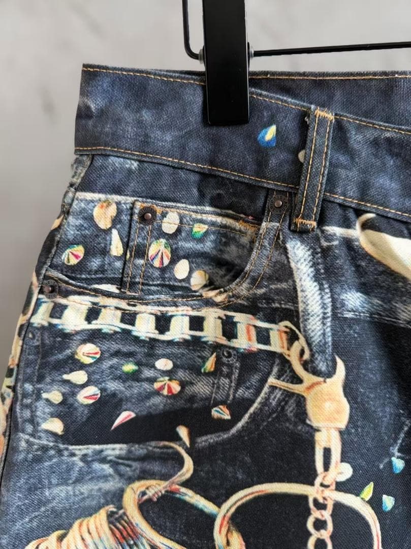 Acne Studios 馬年限定 チェーン柄ジッパーパンツ サSイズ