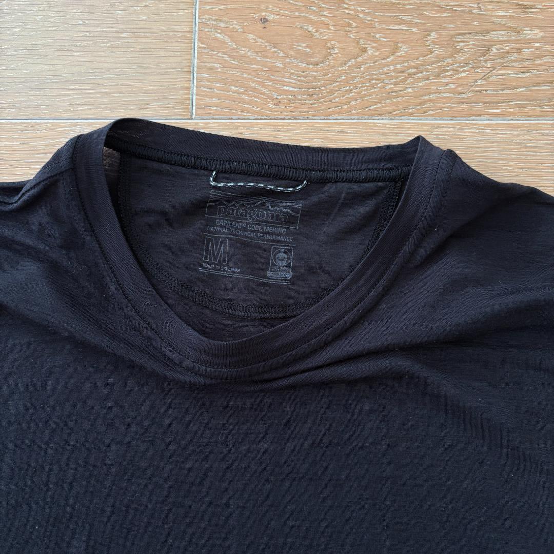 Patagonia キャプリーンクールメリノ ロングスリーブ 黒 メンズ M