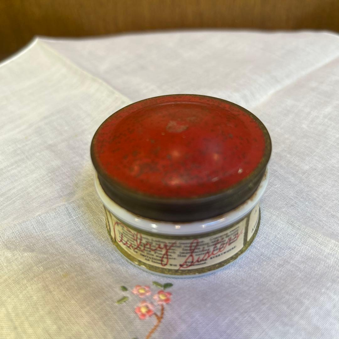 AUBRYSISTERSBEAUTIFIER1916ミルクグラス美容クリーム瓶