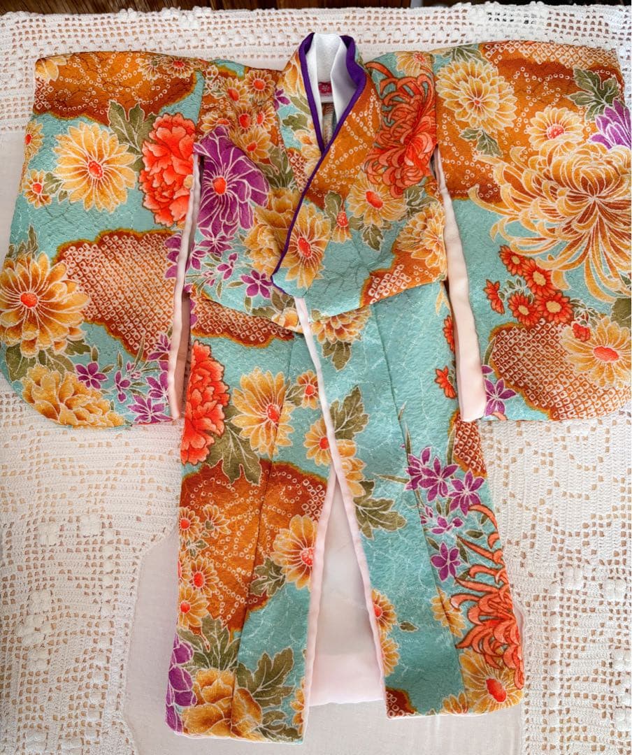 MSD SDMサイズ 振袖 着物 ドール 下駄付き