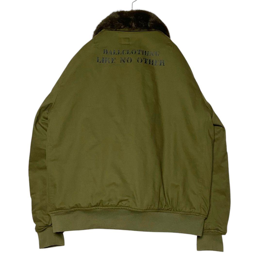 希少 DALL ボンバーフライトジャケット カーキ L 襟ボア肉厚ブルゾン完売品