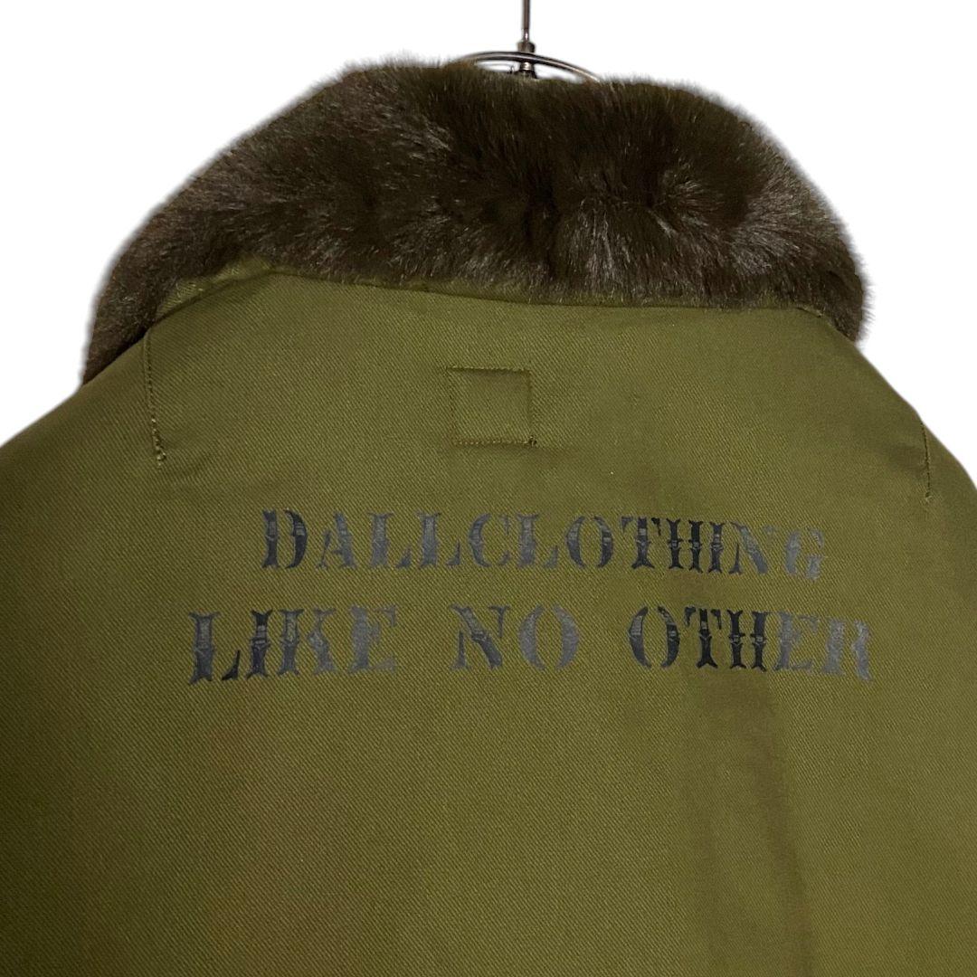 希少 DALL ボンバーフライトジャケット カーキ L 襟ボア肉厚ブルゾン完売品