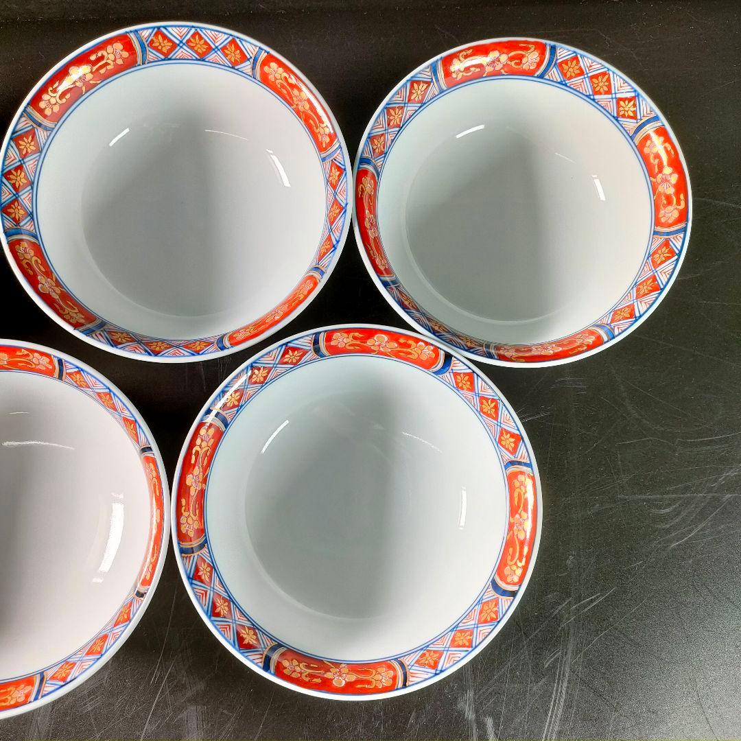 C28-2/源右衛門/伊万里風花鳥図蓋物5客/共箱/煮物椀/茶碗/懐石料理