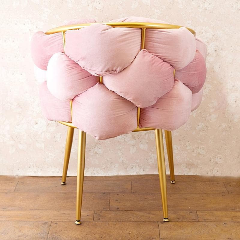 ★フラッフィーチェア マーヴェラス スツール ベルベット 家具 腰掛 ピンク