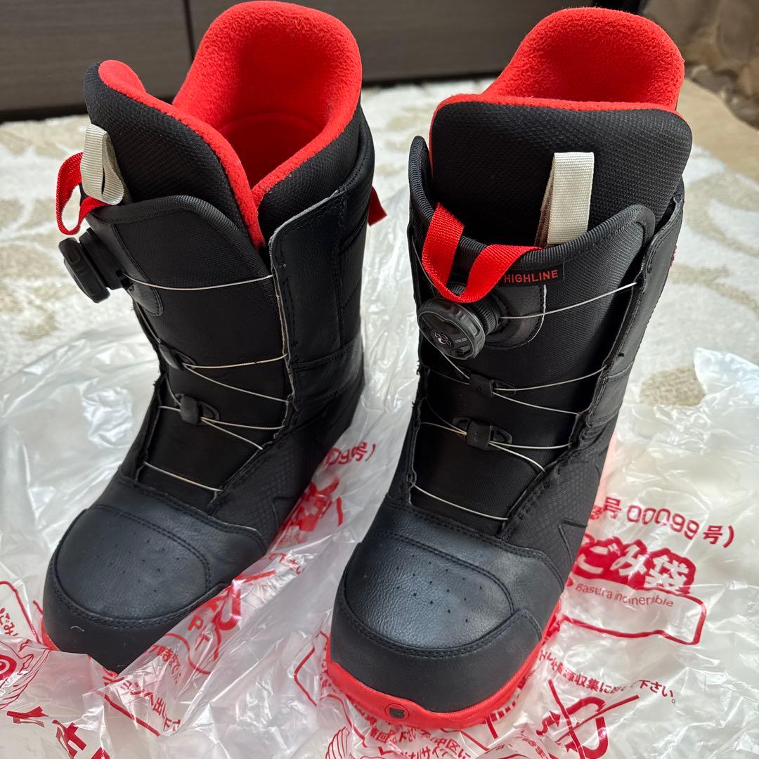 BURTON/バートン ハイライン ボア BOA 28.5 ブラック×レッド