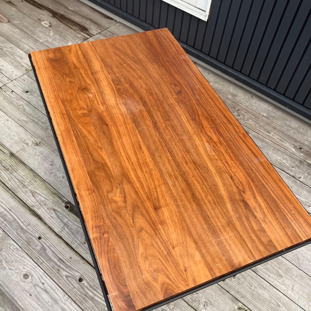 北欧レトロ インダストリアル アイアンフレーム 無垢材 木製ローテーブル 鉄製