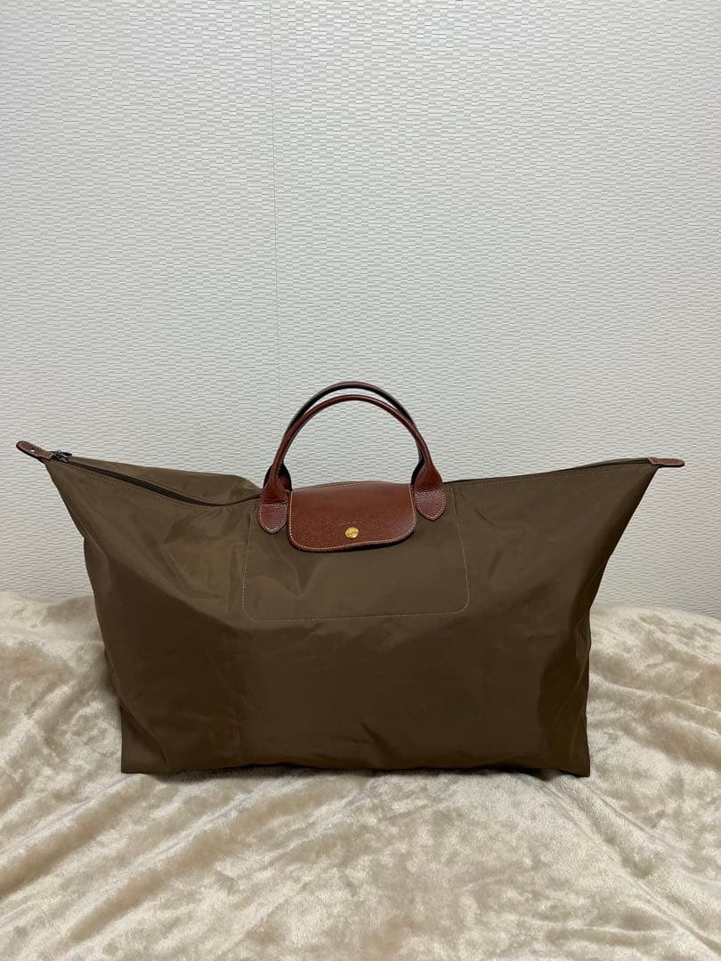 ロンシャン　ル プリアージュ　 L トラベルバッグ　カーキ