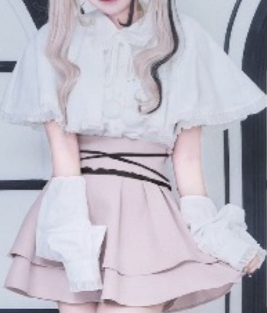 完売品　ぽんぽんけーぷぶらうす的なね ケープ ブラウス 量産型 nyanMe