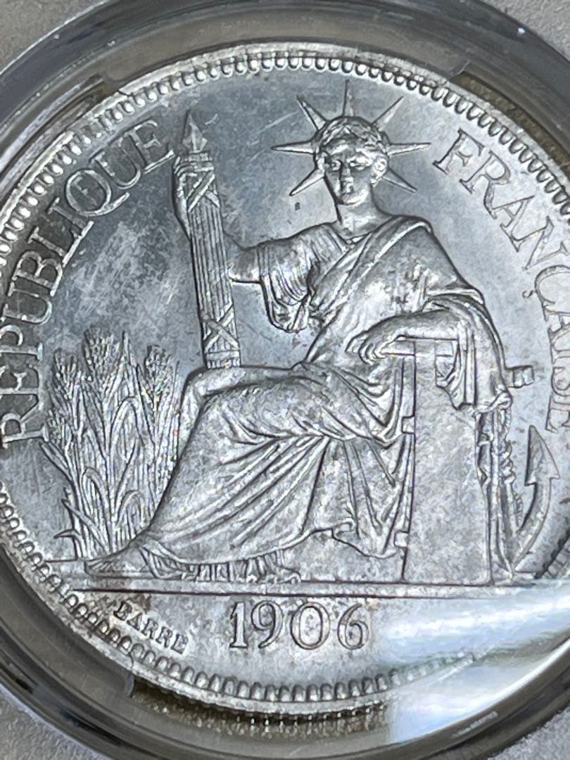 C*n様 1906年 フランス領インドシナ ピアストル　UNC未使用