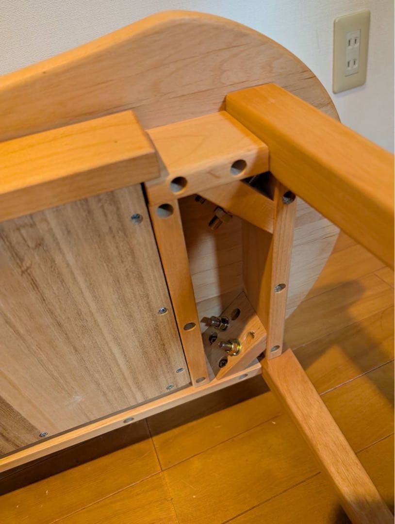 ■送料込■ベルメゾン 天然木アルダー材 コンパクトローテーブル センター机