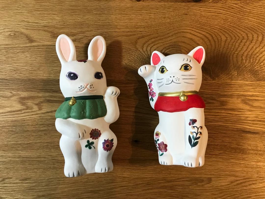 ナタリー・レテ　招きうさぎ　招きねこ　アフタヌーンティー　美品　完売　箱有