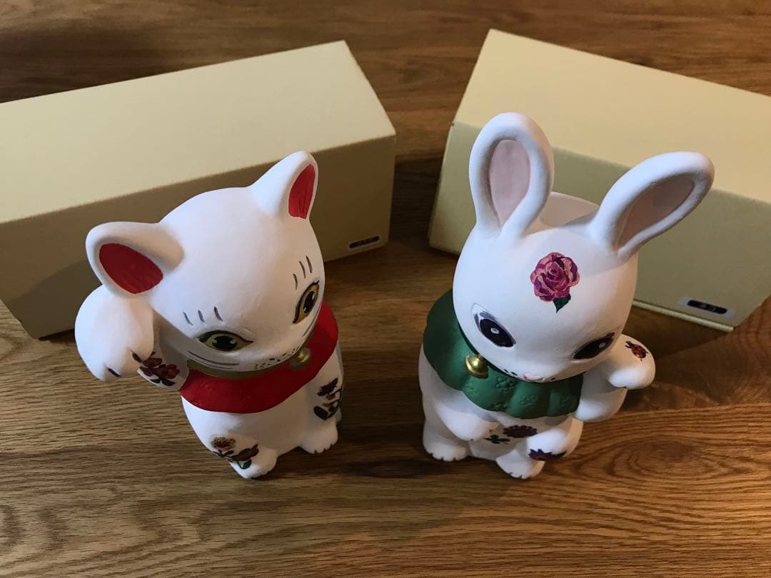 ナタリー・レテ　招きうさぎ　招きねこ　アフタヌーンティー　美品　完売　箱有