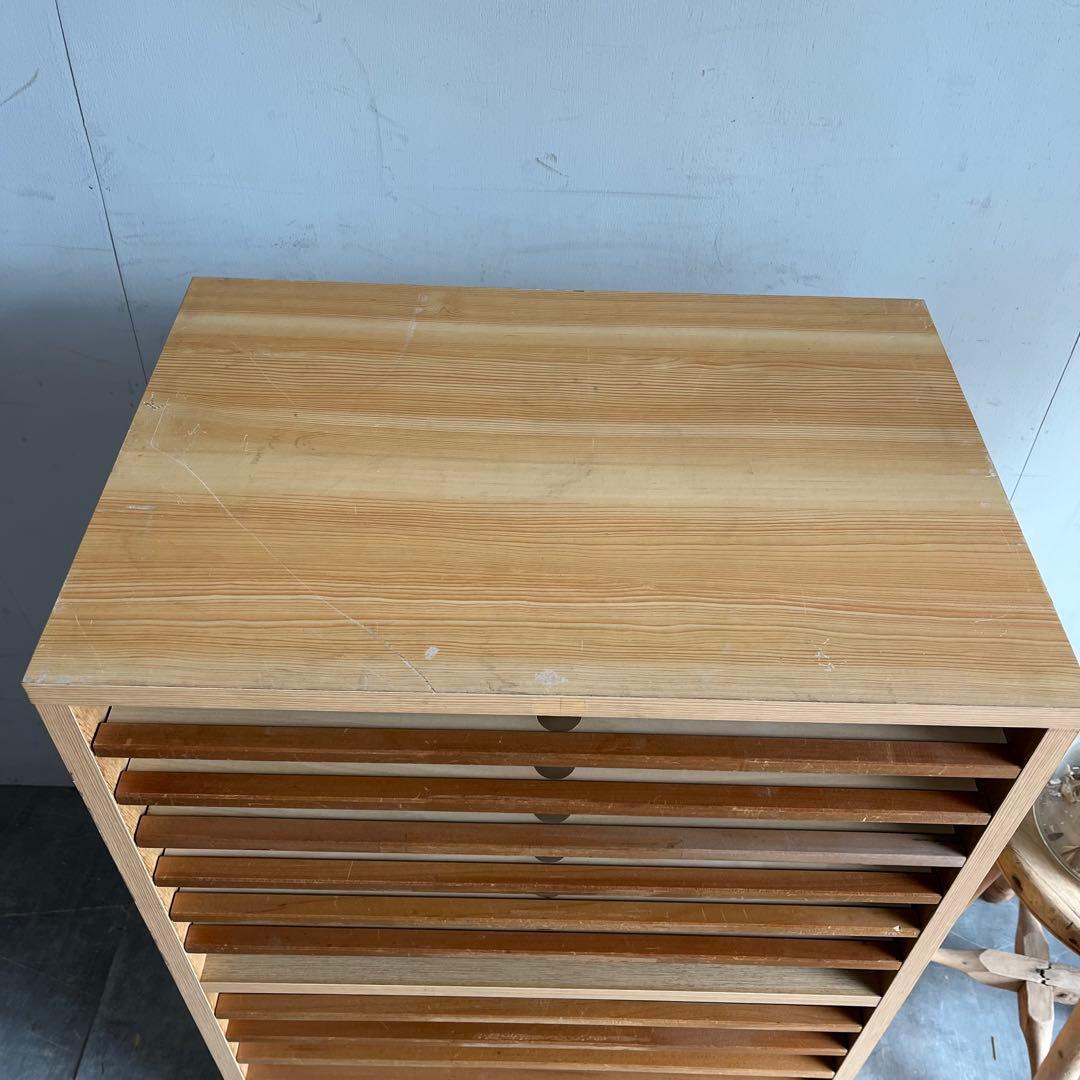 ヴィンテージ 木製 書類棚 カルテ棚 仕切り棚 レトロ