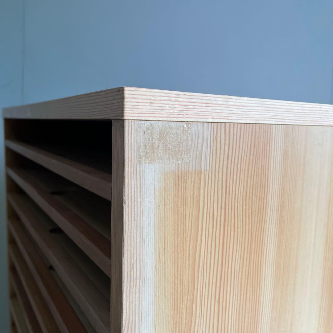 ヴィンテージ 木製 書類棚 カルテ棚 仕切り棚 レトロ