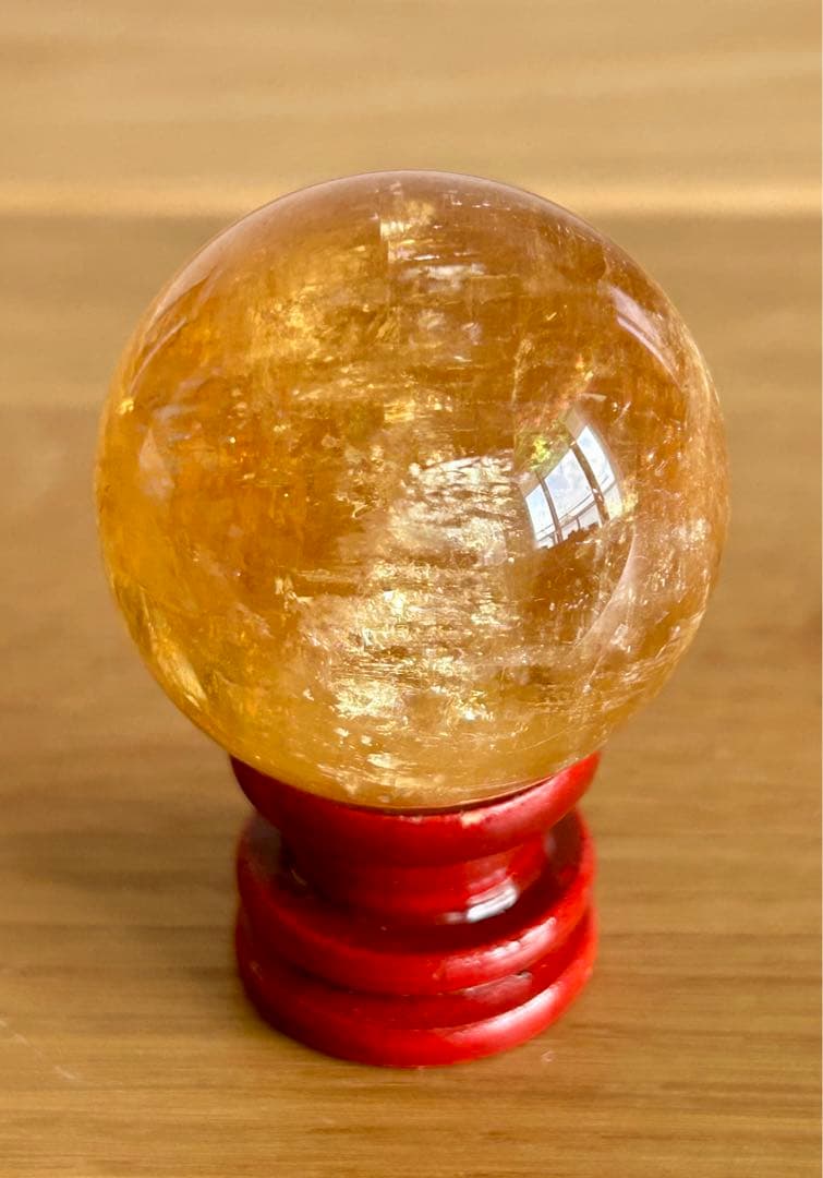 ✨やす✨ゴールデンカルサイト　約38㎜　丸玉　スフィア