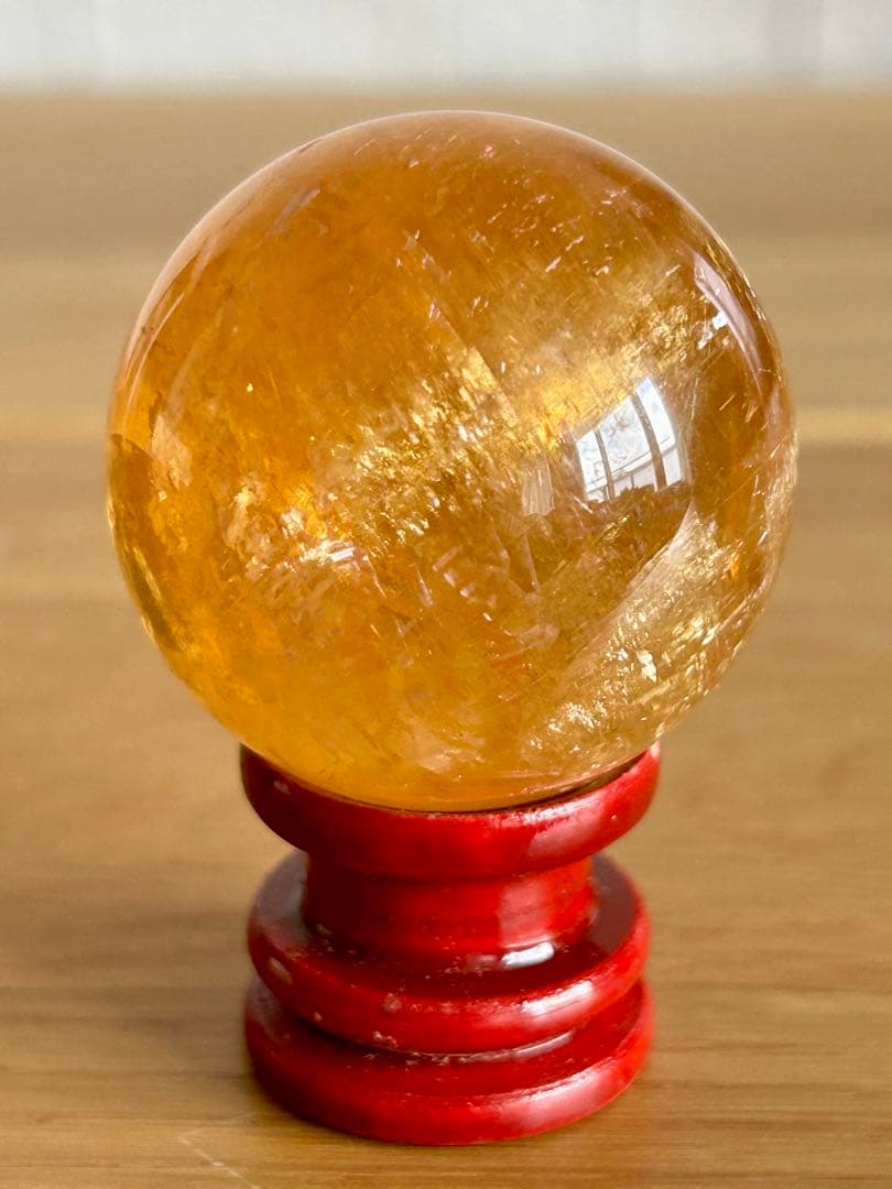 ✨やす✨ゴールデンカルサイト　約38㎜　丸玉　スフィア