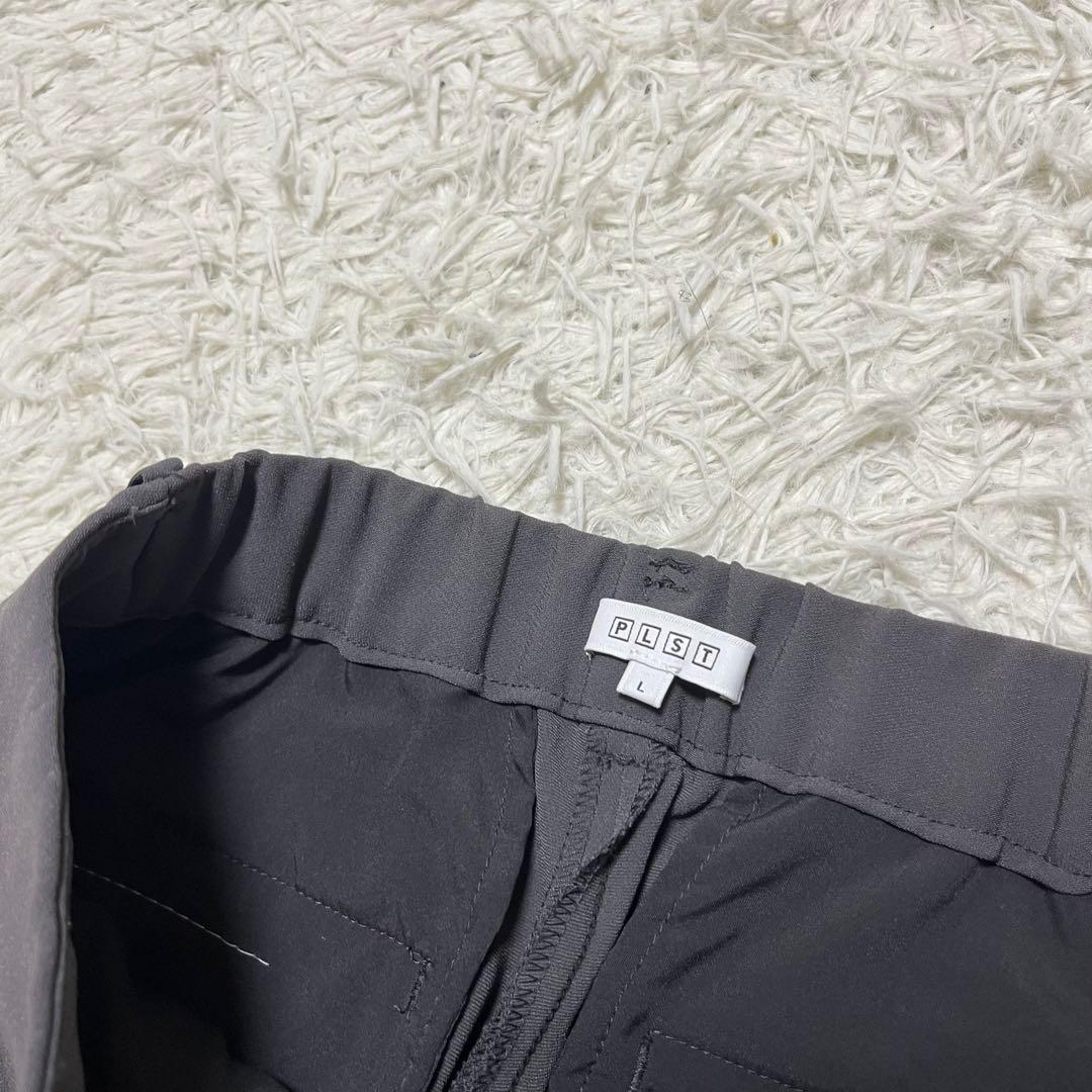 人気 PLST ストレッチ ダブル セットアップ スーツ グレー 伸縮性 パンツ