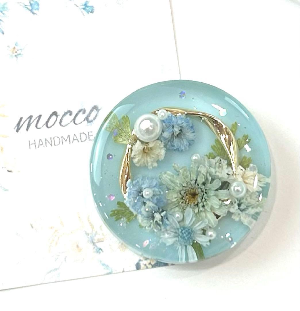 レジンヘアゴム　ポニーフック　ドライフラワー　No.284