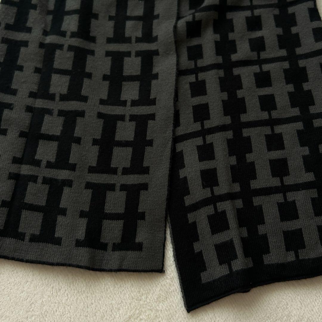 HERMES エルメス Hロゴ 幾何学模様　マフラー