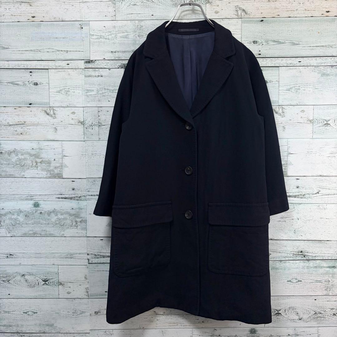 マーガレットハウエル　ワイドシルエットウールチェスターコート　ナチュラル系