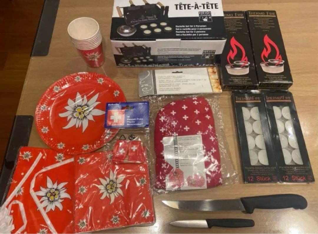 本場スイスで購入ラクレットセット＆victrinoxナイフ2本！等　全13点