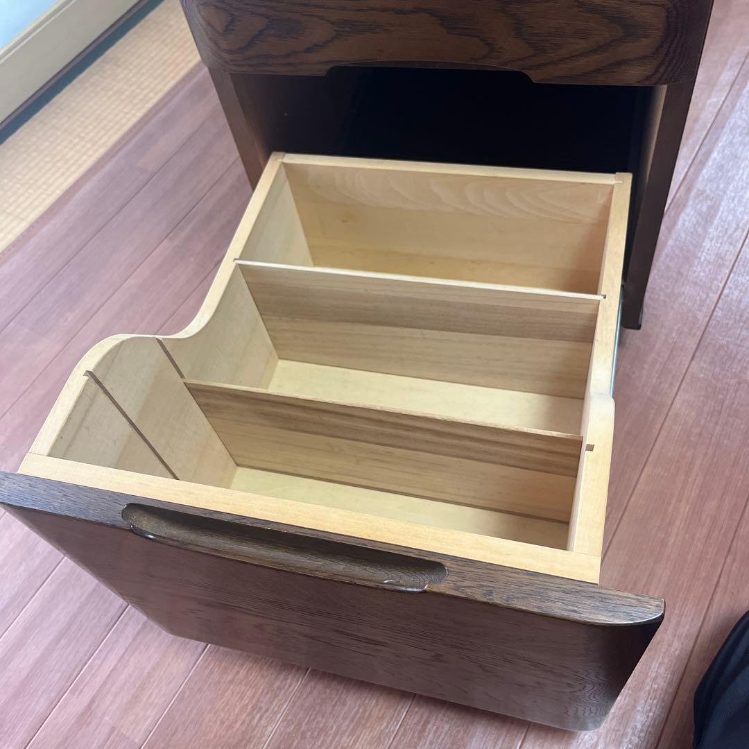 【２/２】カリモク学習机＋サイドワゴン（高さ奥行可変式）２点セット