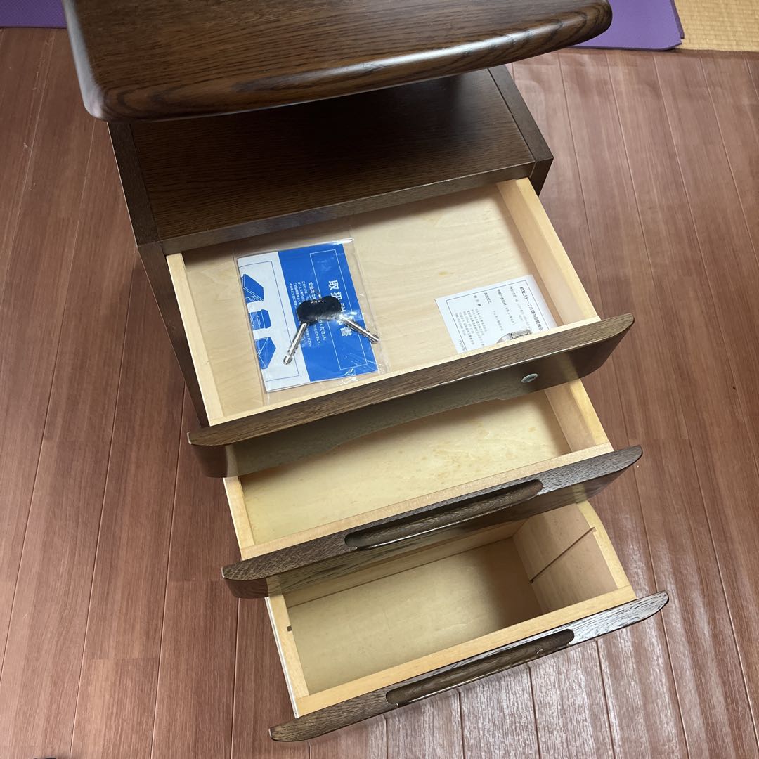 【２/２】カリモク学習机＋サイドワゴン（高さ奥行可変式）２点セット