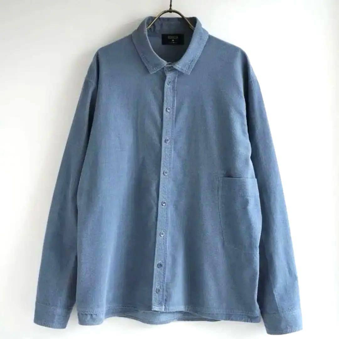 REMILLA レミーラ コーデュロイシャツ ライトブルー　Lサイズ