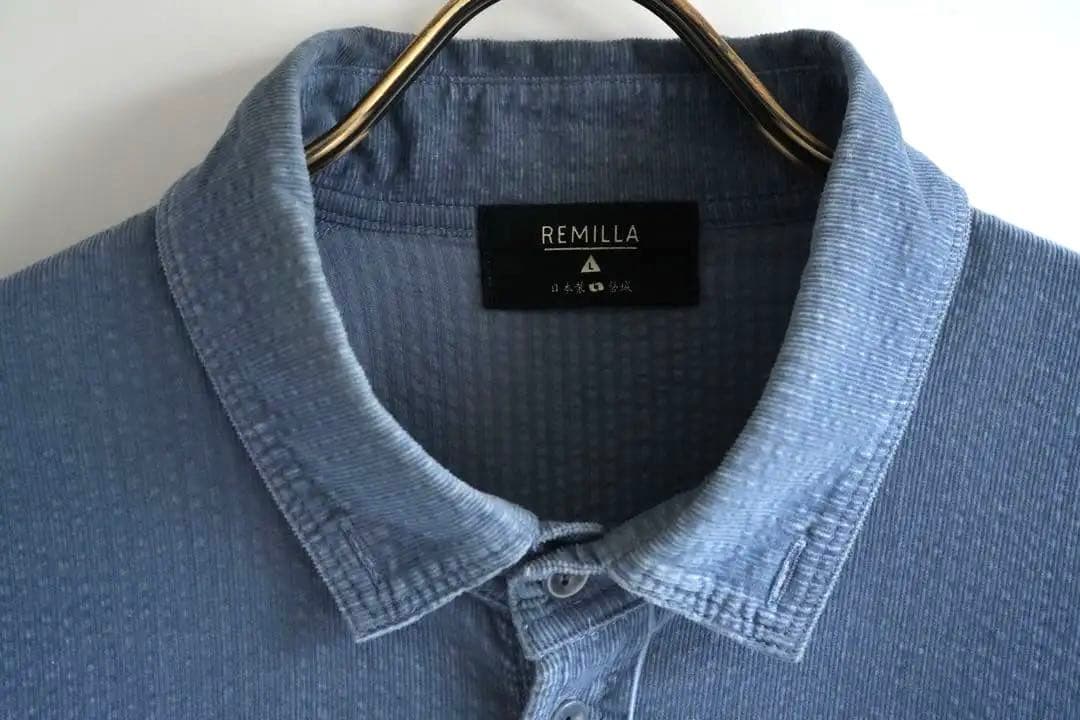 REMILLA レミーラ コーデュロイシャツ ライトブルー　Lサイズ