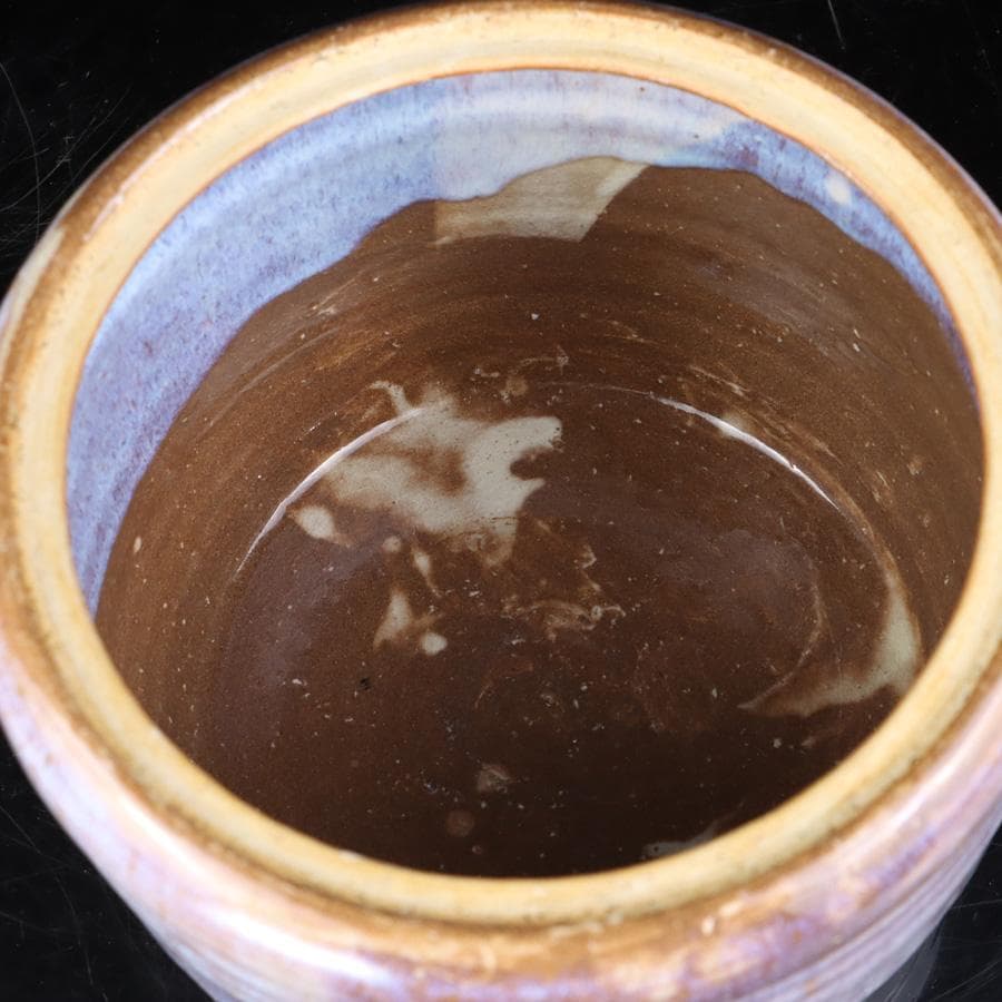 Y3107-2 茶道具 康起造 萩焼水指 共箱 替え蓋付　　　R.R.R