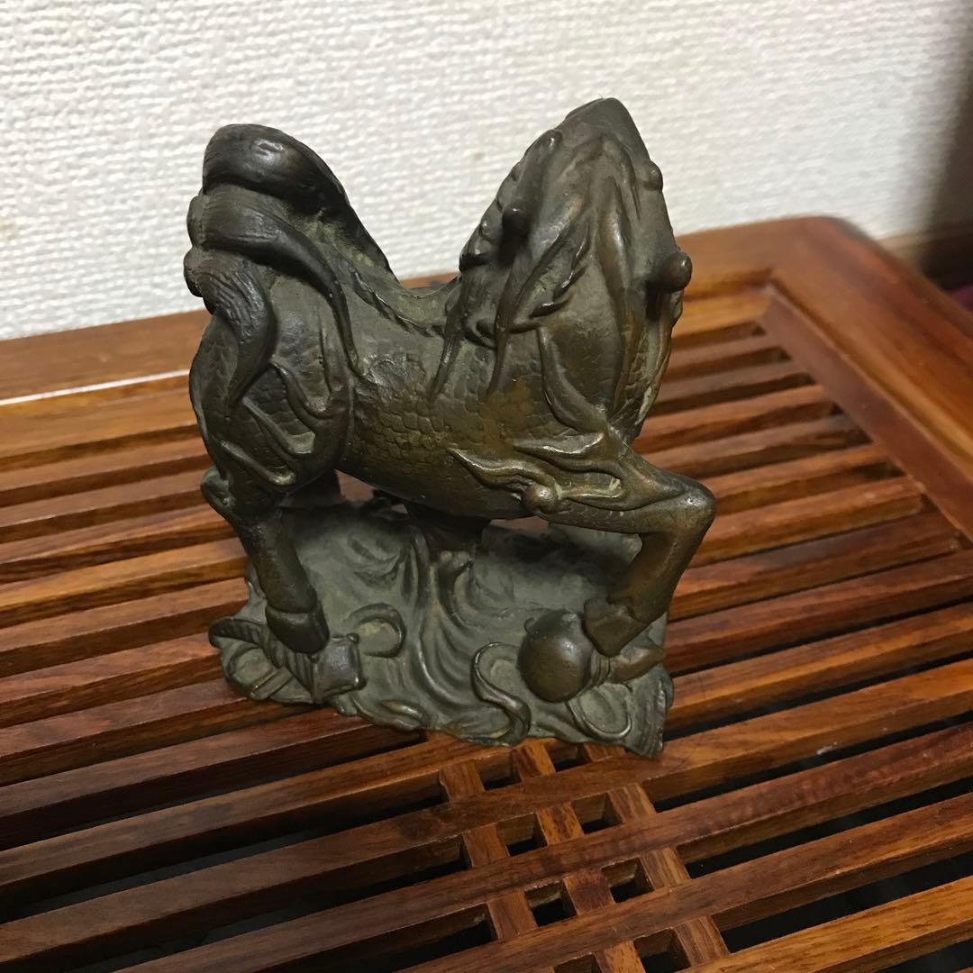 希少品　中国美術 唐物 古銅　瑞獣麒麟　骨董品　中国古玩 古美術品