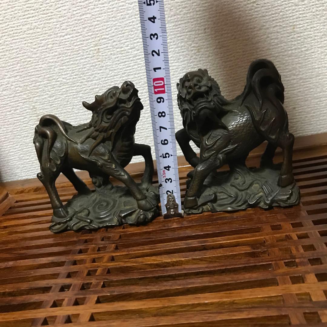 希少品　中国美術 唐物 古銅　瑞獣麒麟　骨董品　中国古玩 古美術品