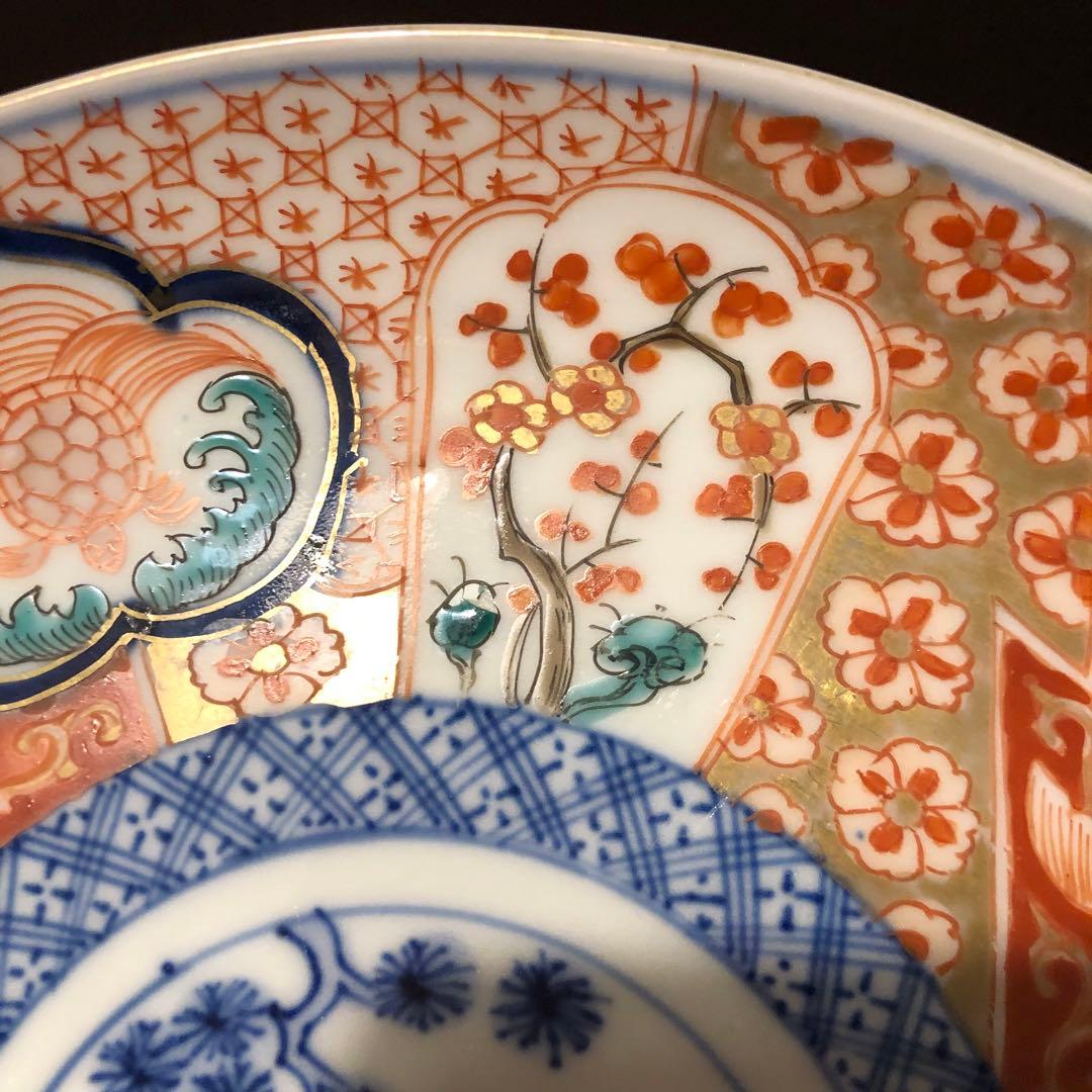 古伊万里　上手　色絵　七寸皿　2枚セット