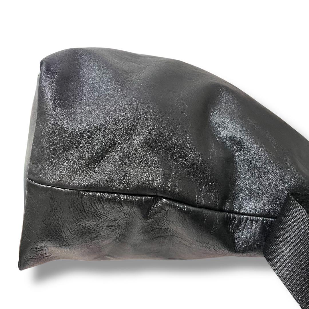 美品 イヤパピヨネ レザー 2way A4サイズ ワイドテープトートバッグ L