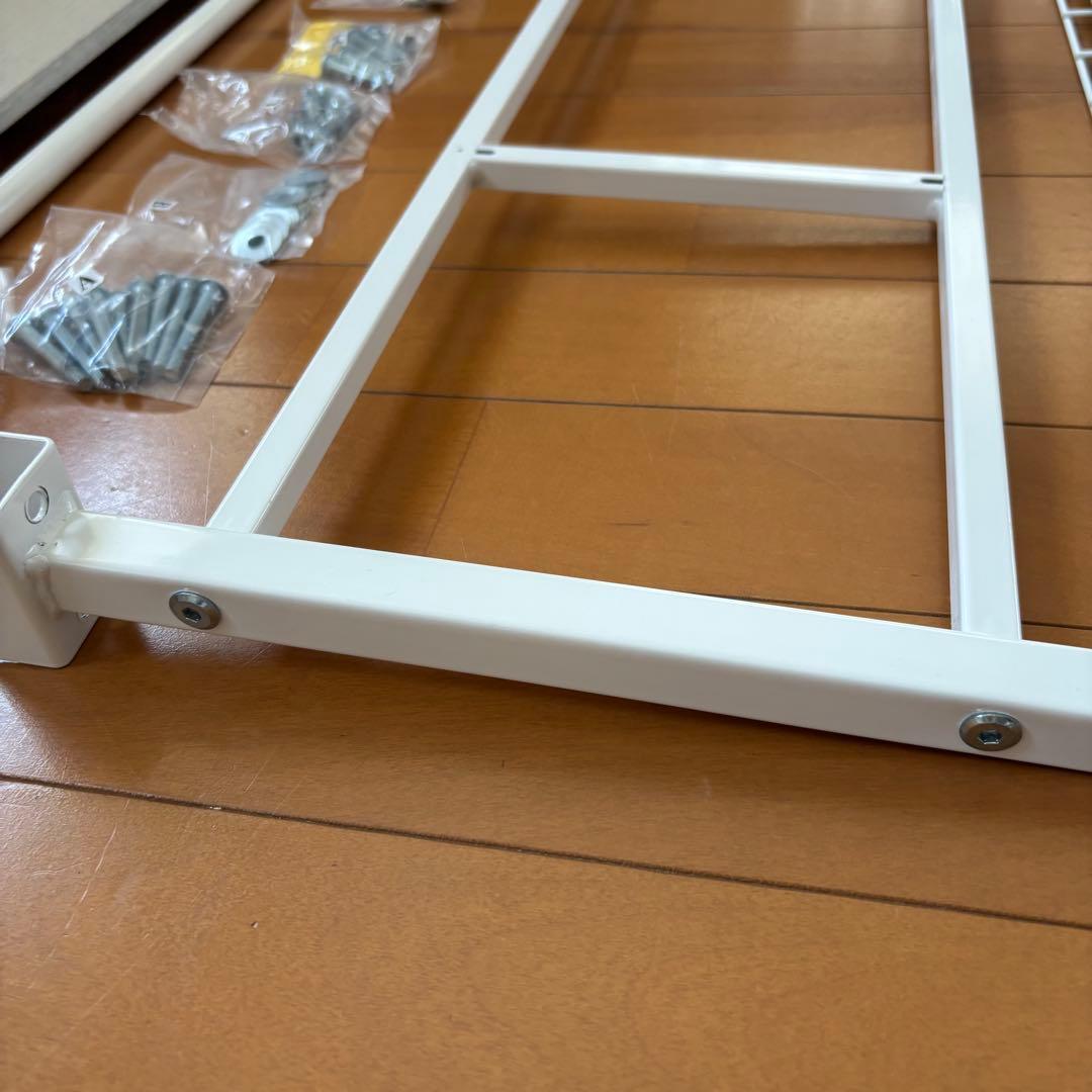 ニトリ パイプベッドフレーム ホワイトシングル バジーナC 取扱説明書付き