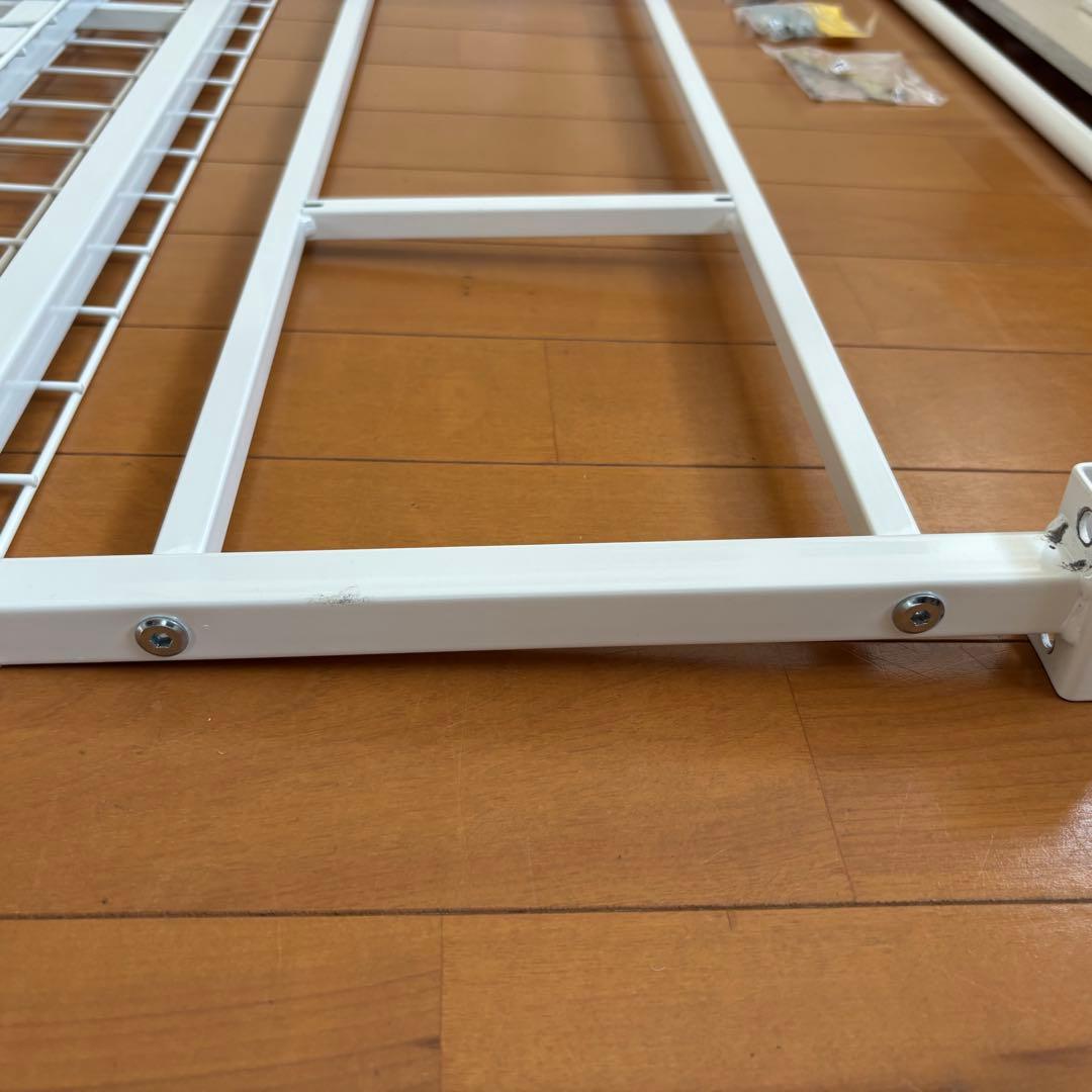 ニトリ パイプベッドフレーム ホワイトシングル バジーナC 取扱説明書付き