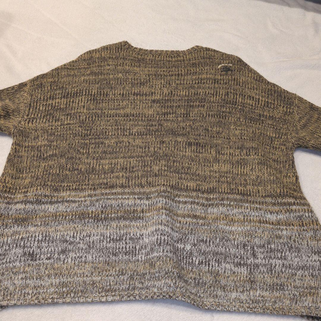 45R　花柄刺繍　ニット　グラデーション　アルパカ混