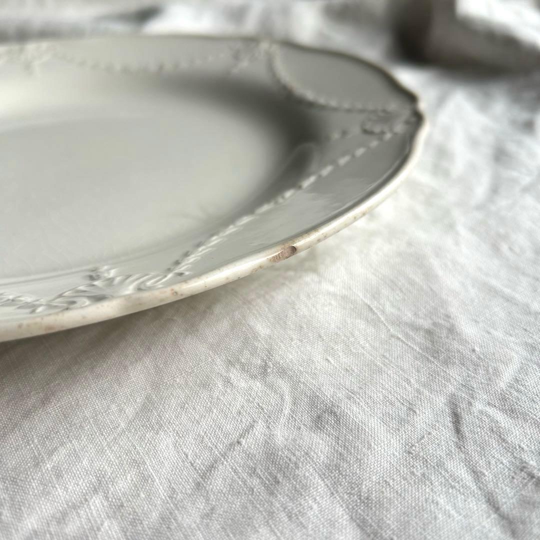 ミントン　レリーフプレート　ディナー　大皿　26.5㎝　フランスアンティーク