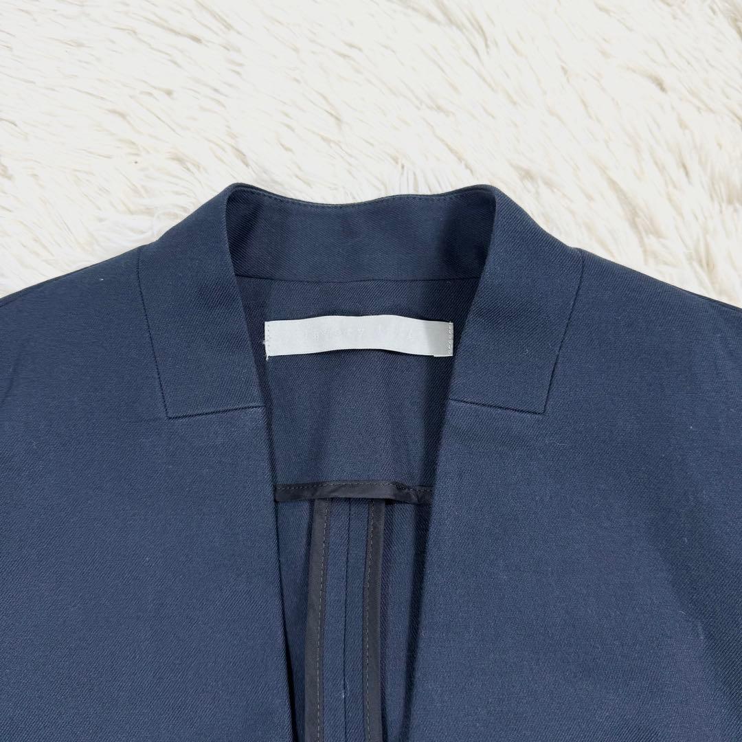 美品/近年タグ✨セオリーリュクス ノーカラージャケット パンツ スーツセット 紺