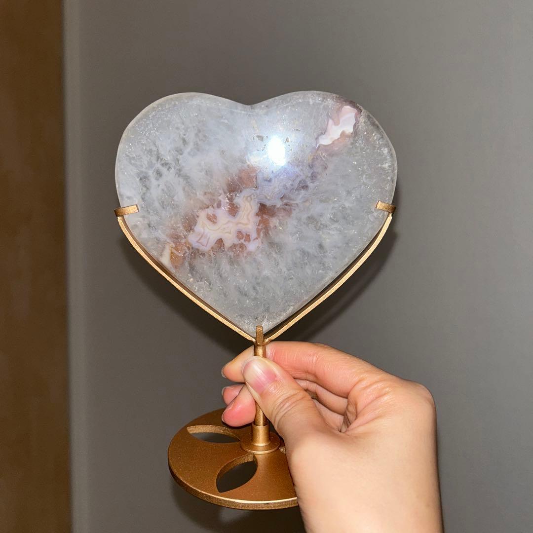 専用台座付き 瑪瑙 ハート bigサイズ