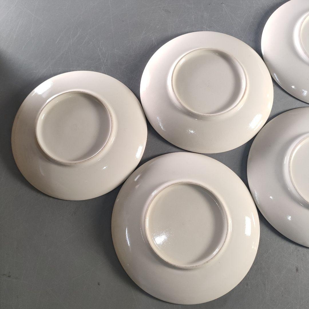 A1375-4/平安松斎/高麗磁着彩篭目紋中皿21客/向付/銘々皿/懐石道具/