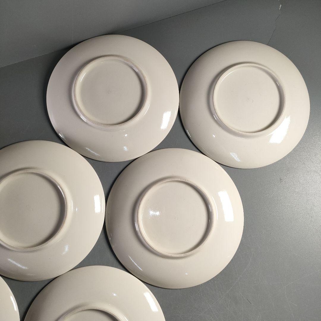 A1375-4/平安松斎/高麗磁着彩篭目紋中皿21客/向付/銘々皿/懐石道具/