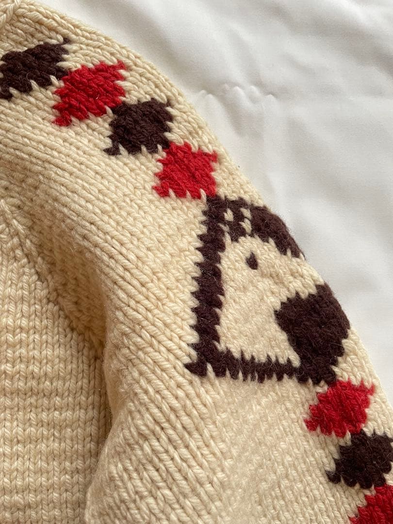 カウチン　古着　馬柄