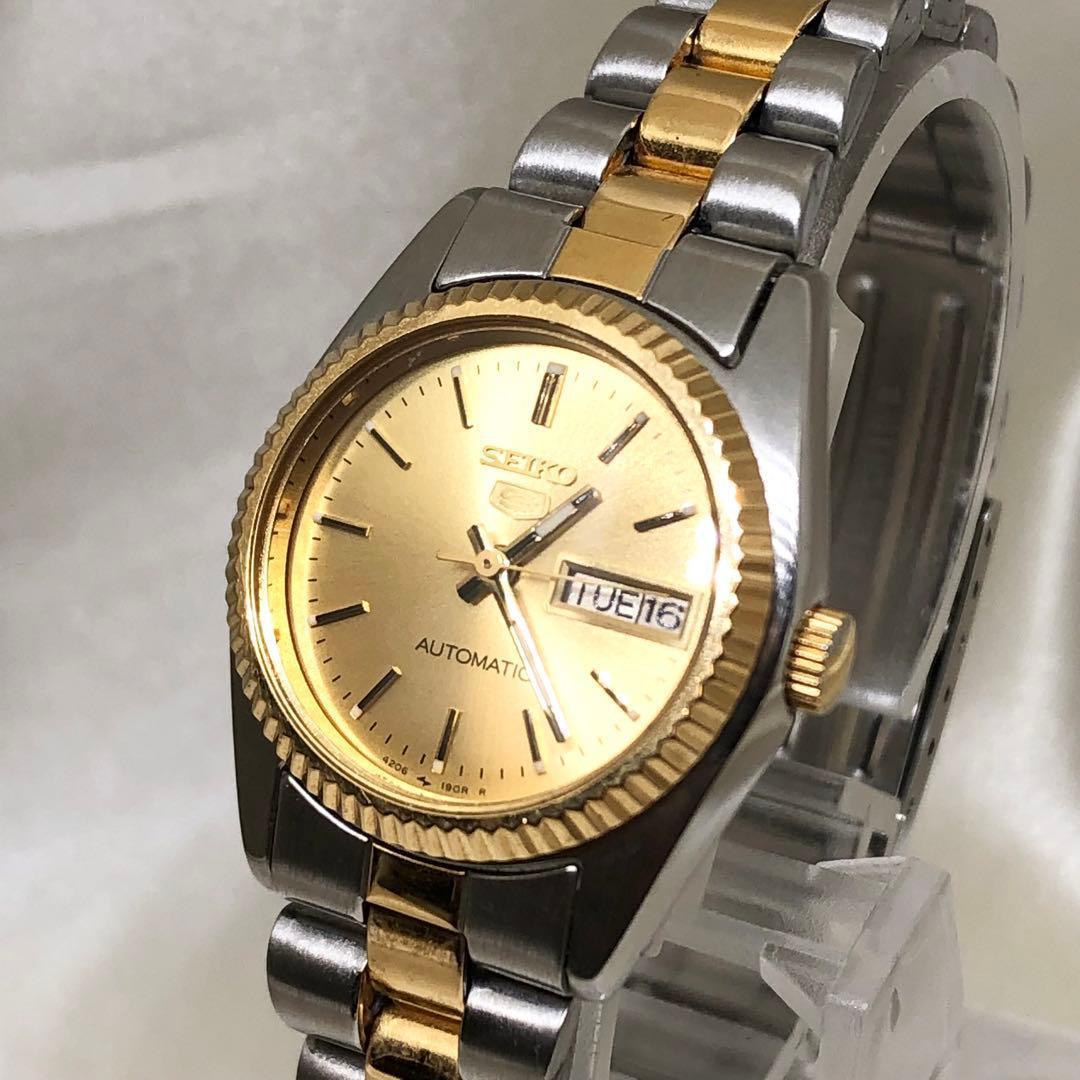 【稼働品】SEIKOセイコー5 自動巻き　腕時計　4206-0510 デイト